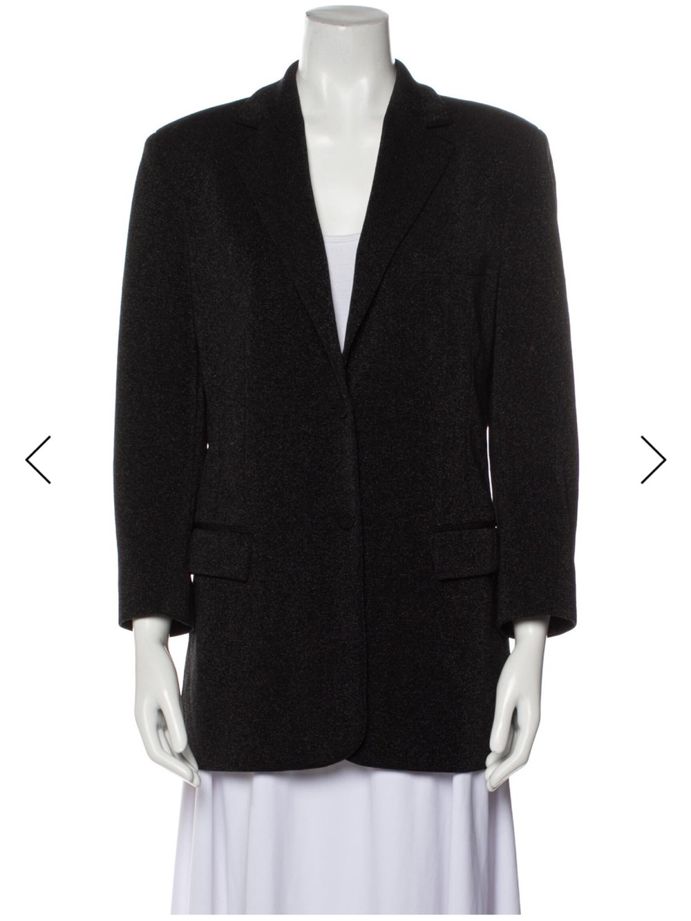 Philosophy di Alberta Ferretti Glitter Black Blazer SZ 8
